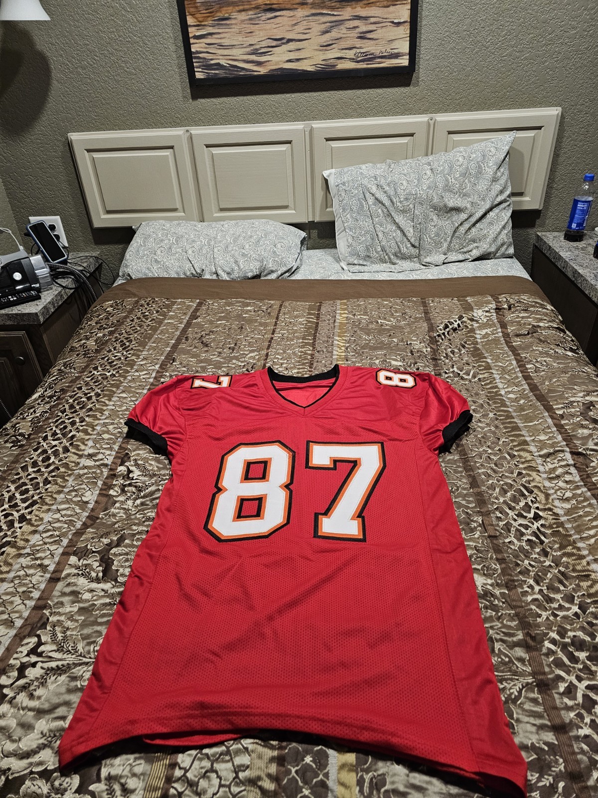 Rob Gronkowski Tampa Bay Buccaneers  Handsigned Red Custom Jersey Size XL COA