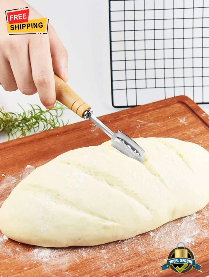 7 pcs Stainless Steel Bread Cutter Dough Scraper Baking Set
