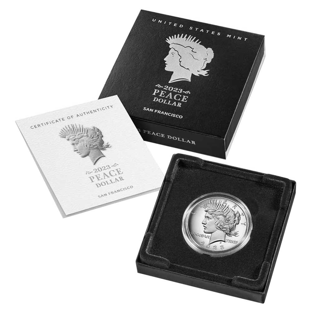 2023-S Proof $1 Peace Silver Dollar Box, OGP & COA 2023-S Proof $1 Peace Silver Dollar Box, OGP & COA