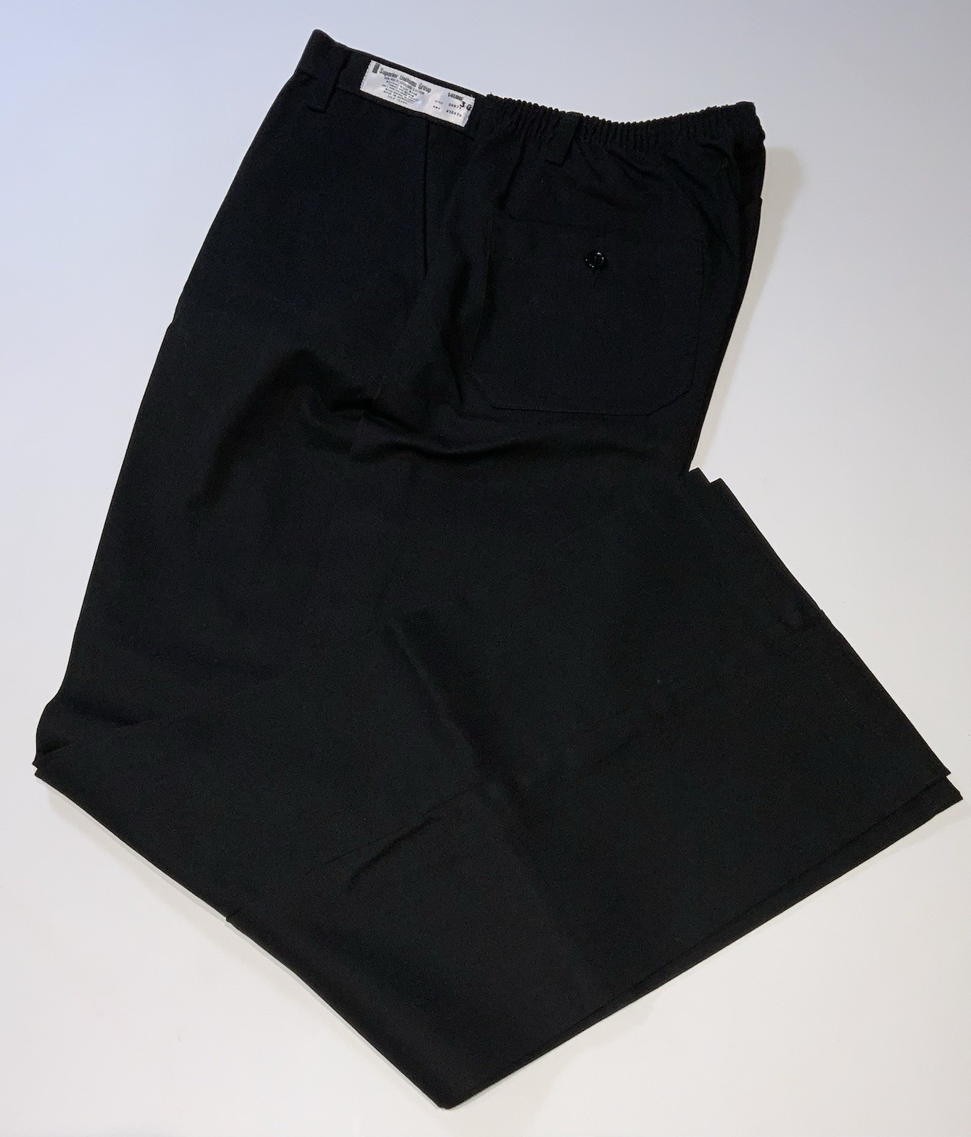 Superior Uniform Group Size 30x29 Mens Black Work Pants Trousers Elastic Waist Superior Uniform Group Size 30x29 Mens Black Work Pants Trousers Elastic Waist