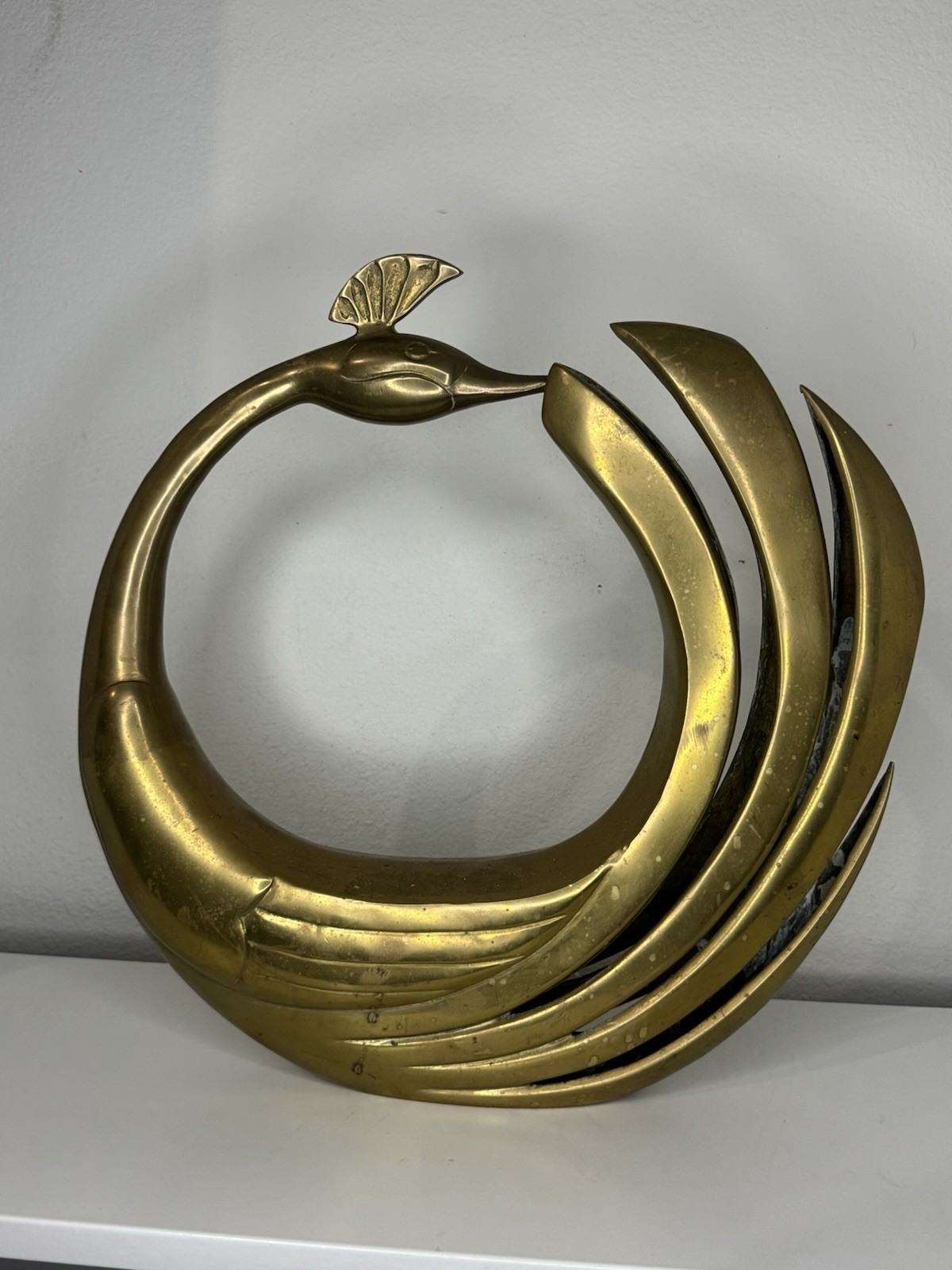 Vintage Brass Peacock Decor Dolbi Cashier MCM Vintage Brass Peacock Decor Dolbi Cashier MCM