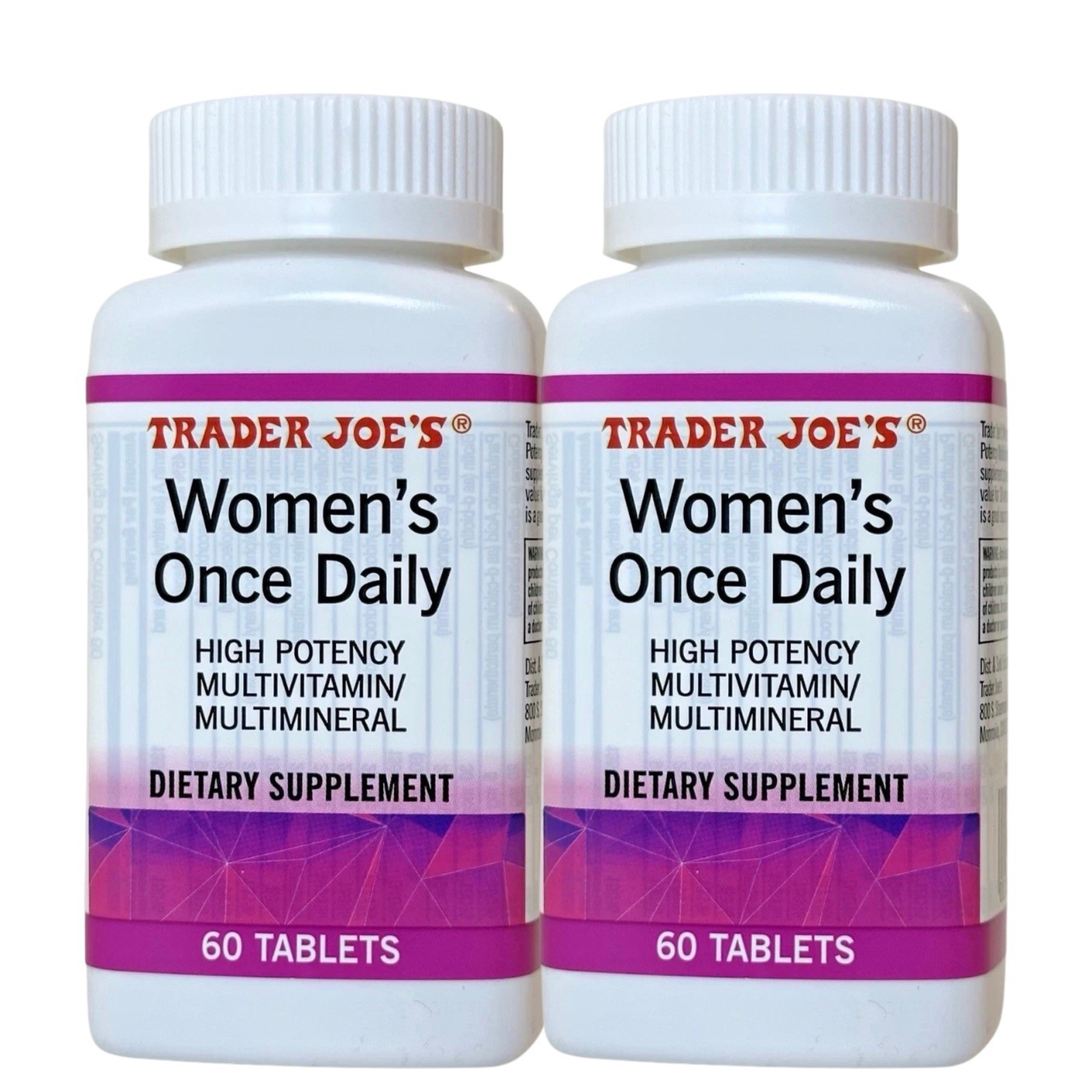 Trader Joe’s Women’s Once Daily High Potency Multivitamin-60Tab/By05/28(2 Packs) Trader Joe’s Women’s Once Daily High Potency Multivitamin-60Tab/By05/28(2 Packs)