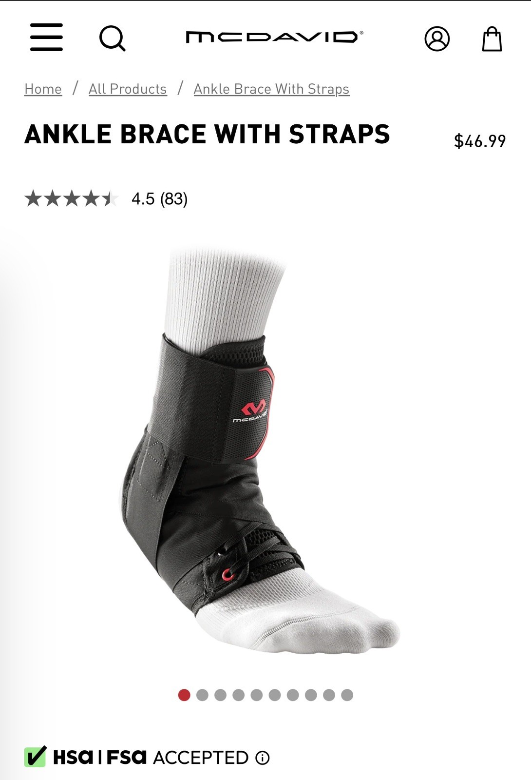New McDavid phantom 4305 ankle brace level 3 medium/large 8.5–9.5 New McDavid phantom 4305 ankle brace level 3 medium/large 8.5–9.5