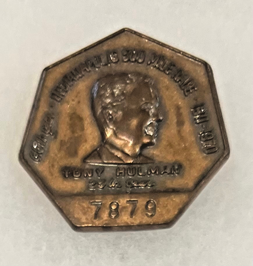 1970 INDIANAPOLIS INDY 500 BRONZE PIT PASS BADGE AL UNSER SR