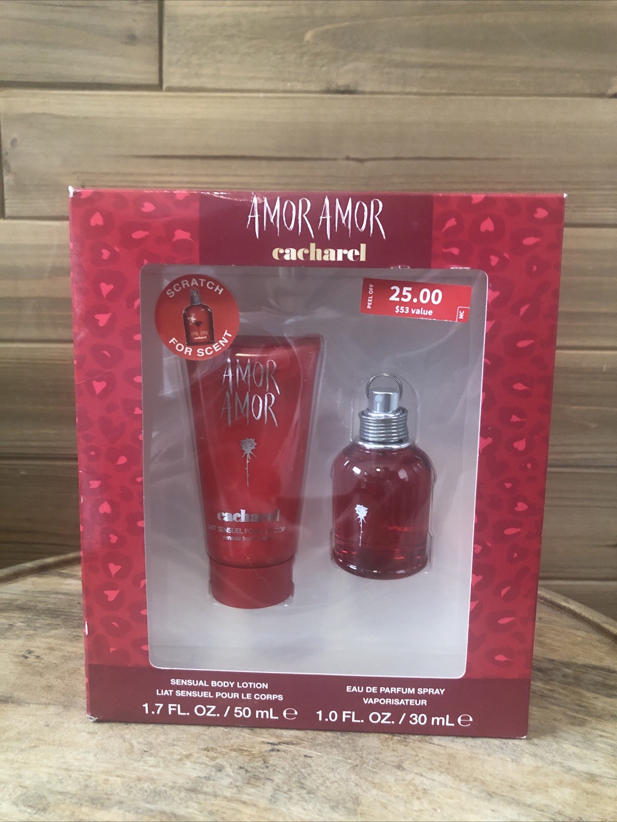 Cacharel Amor Amor Gift Set 1 oz EDP, 1.7 oz Body Lotion 2 PC
