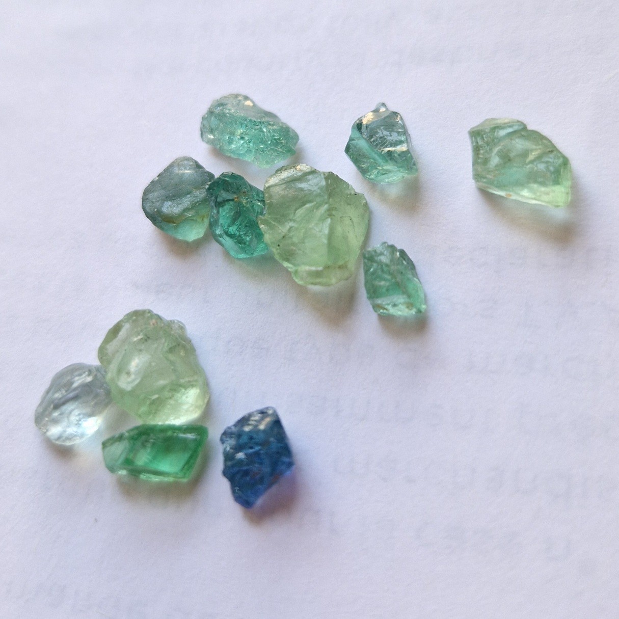 Rough Kornerupine 16.58 ct./ 11 pc. No Treatment. Tanzania. #SK3316 Rough Kornerupine 16.58 ct./ 11 pc. No Treatment. Tanzania. #SK3316