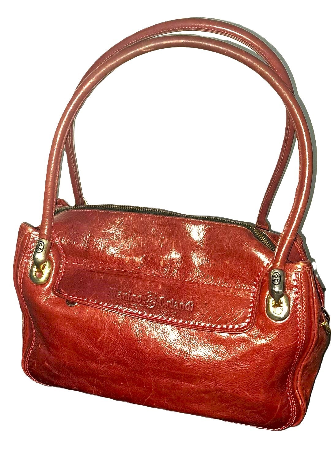 MARINO ORLANDO GENUINE LEATHER MADE IN ITALY VINTAGE HANDBAG MARINO ORLANDO GENUINE LEATHER MADE IN ITALY VINTAGE HANDBAG