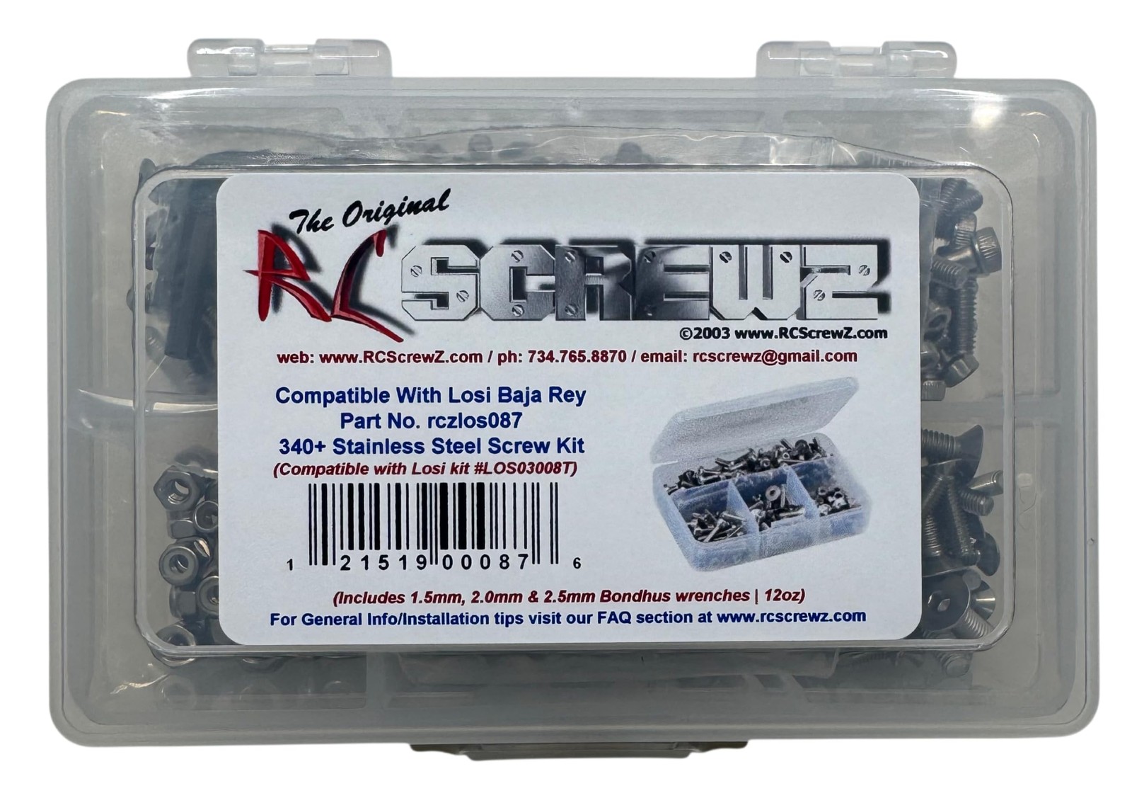 RCScrewZ Losi Baja Rey 1/10 Desert Truck Stainless Steel Screw Kit, Complete RCScrewZ Losi Baja Rey 1/10 Desert Truck Stainless Steel Screw Kit, Complete