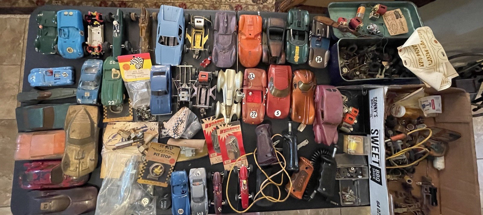 Massive Lot Of Vintage 1/32 & 1/24 slot car Parts Pieces Estate Find Unsearched Massive Lot Of Vintage 1/32 & 1/24 slot car Parts Pieces Estate Find Unsearched