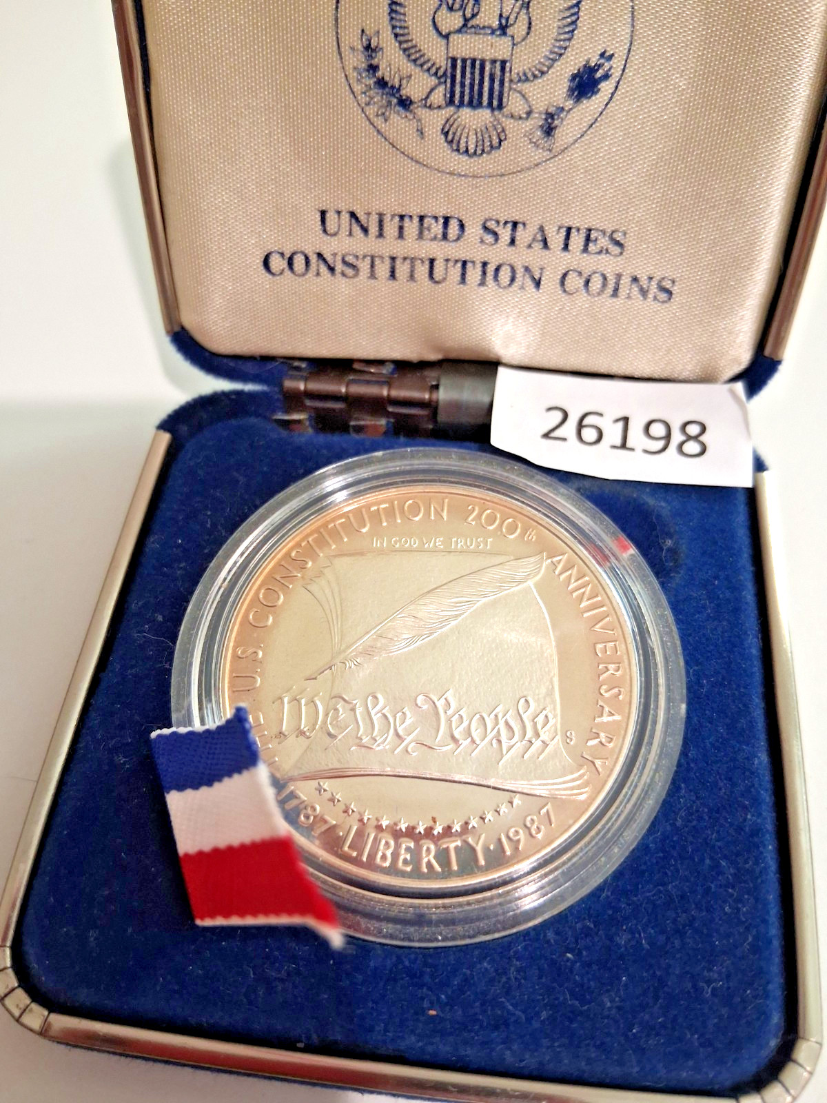 1987 200TH year Commemorative 90% Silver Proof Constitution Dollar 26198 br4