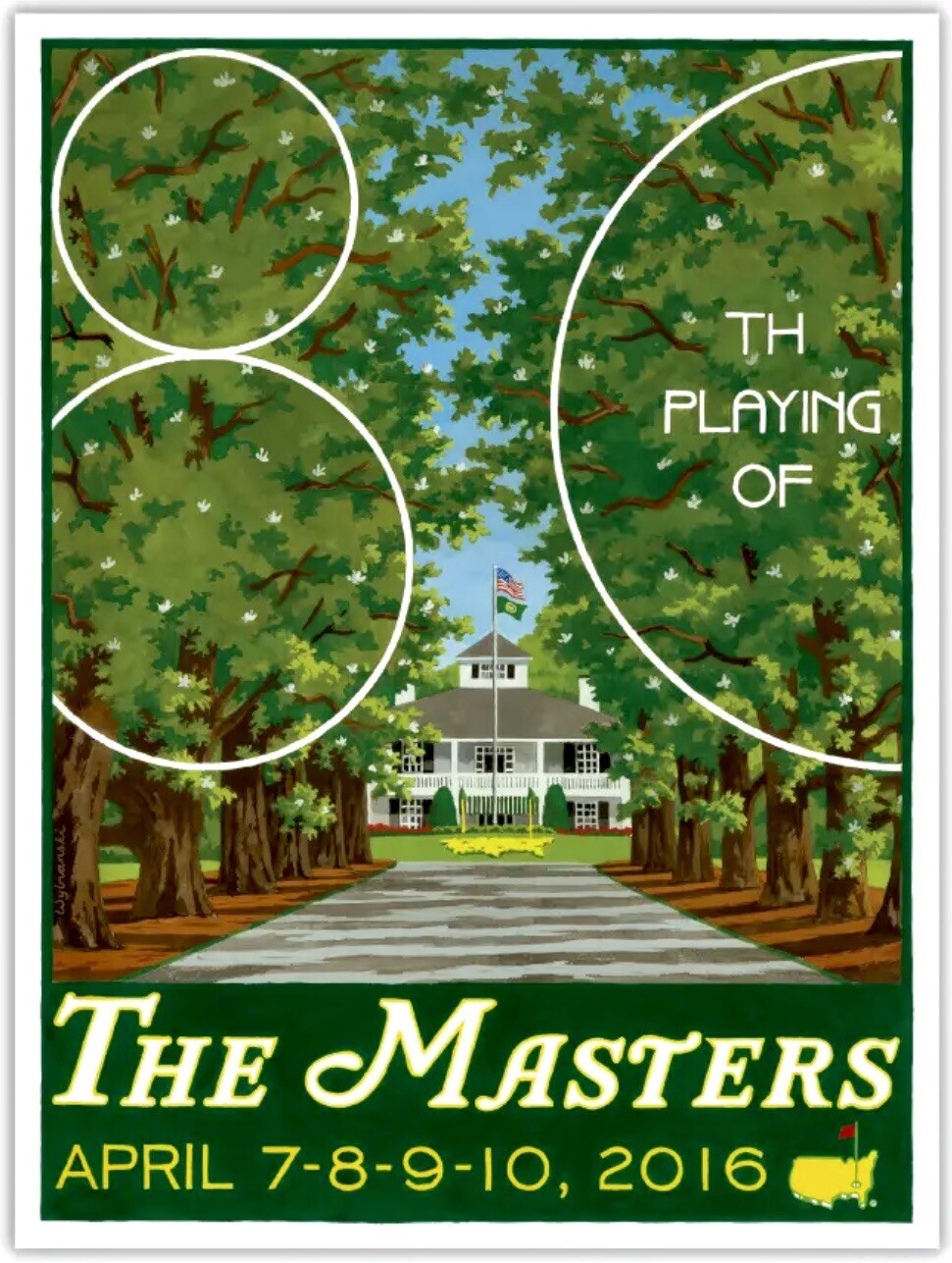 Official 2016 Masters Tournament Golf Poster 18\