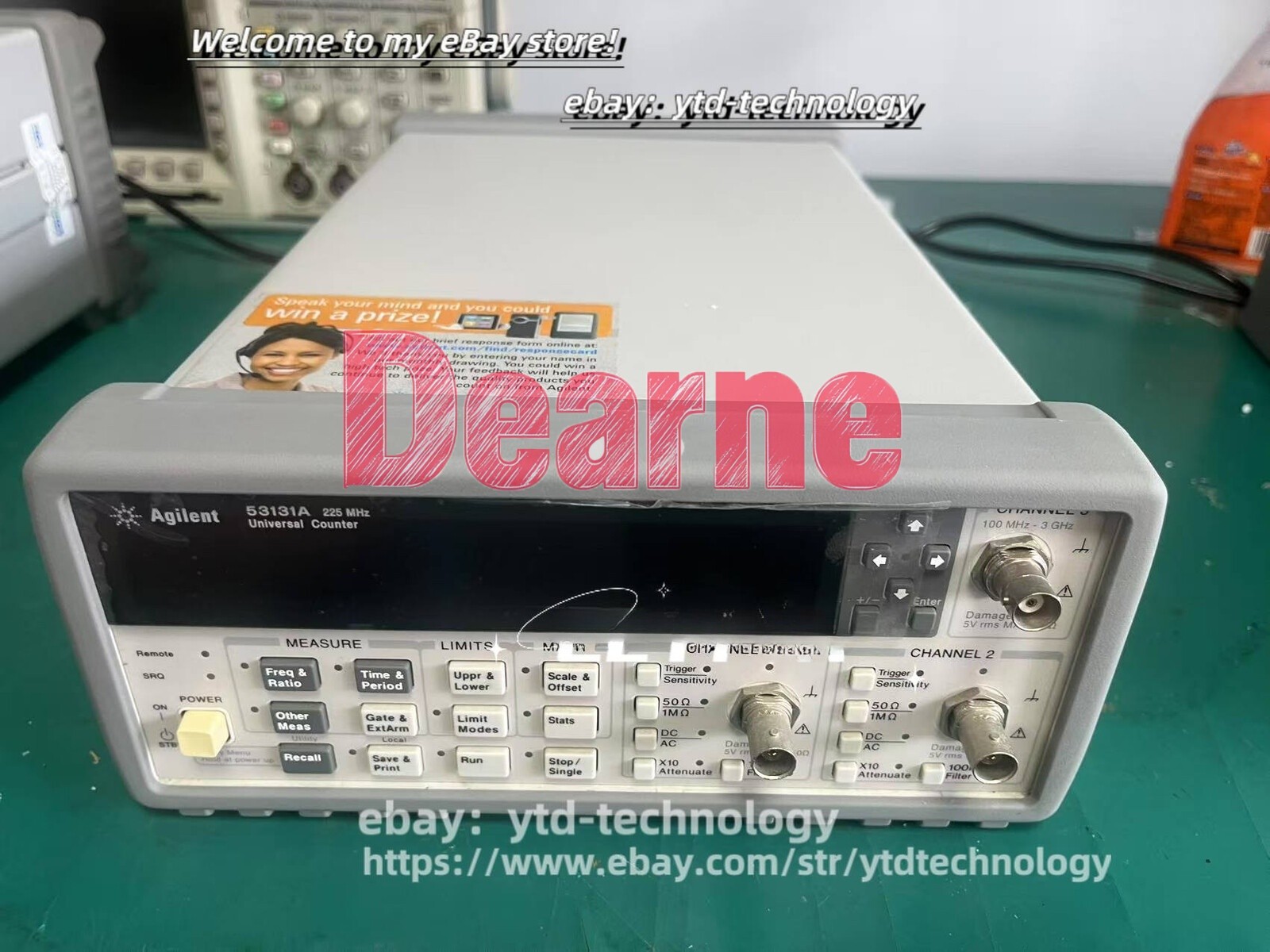 1pcs KEYSIGHT /HP 53131A opt010 universal frequency counter 3GHZ 3 port #fb
