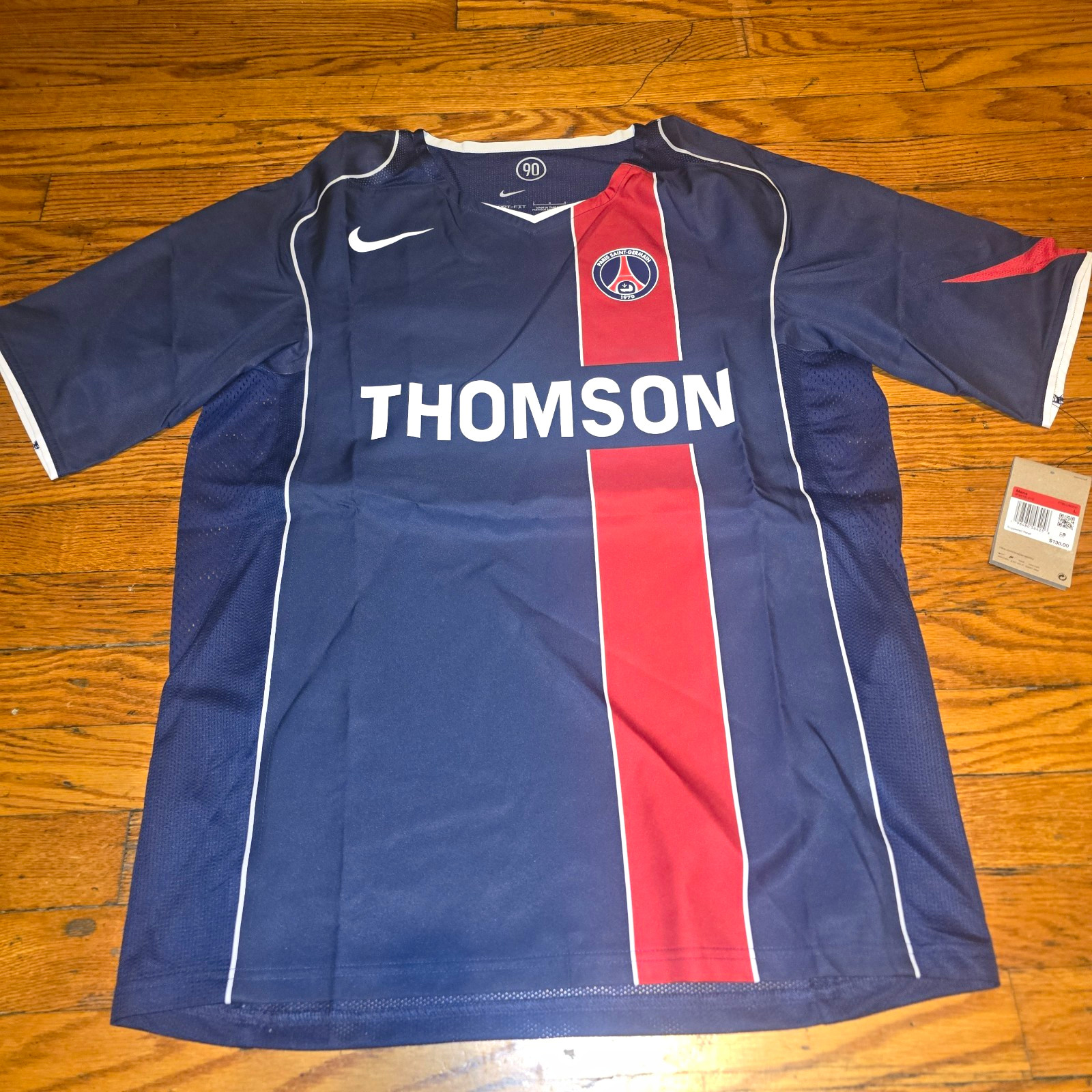 Nike Paris Saint-Germain PSG Men's L Soccer Jersey Total 90 Retro Reissue Nike Paris Saint-Germain PSG Men's L Soccer Jersey Total 90 Retro Reissue