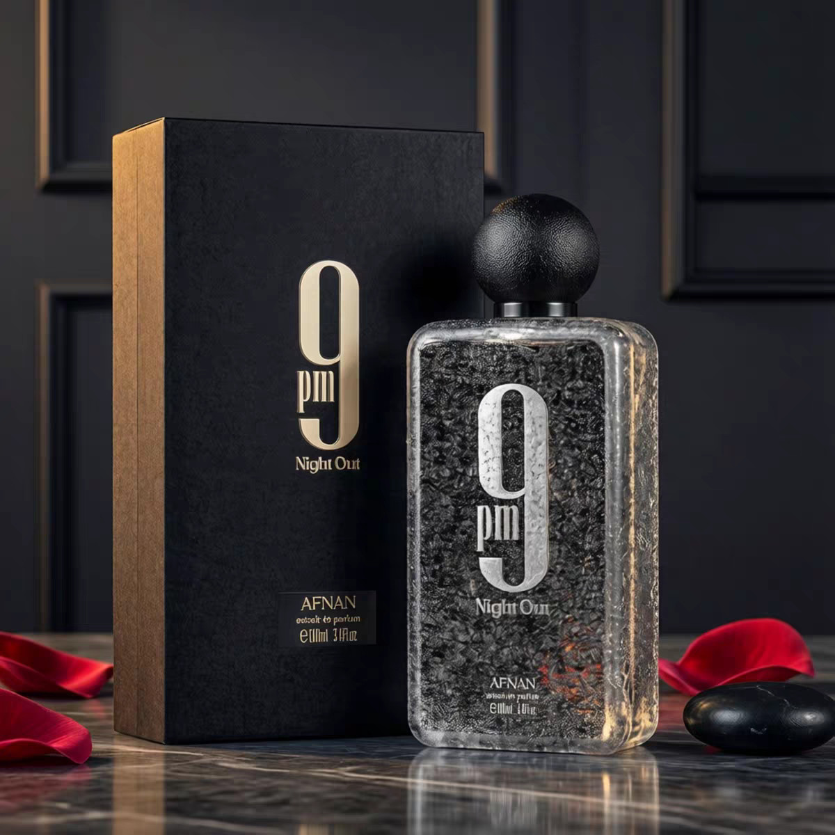9Pm Night Out Parfum 100Ml,Oriental Woody Perfume,Stone Texture Bottle Gift Box 9Pm Night Out Parfum 100Ml,Oriental Woody Perfume,Stone Texture Bottle Gift Box