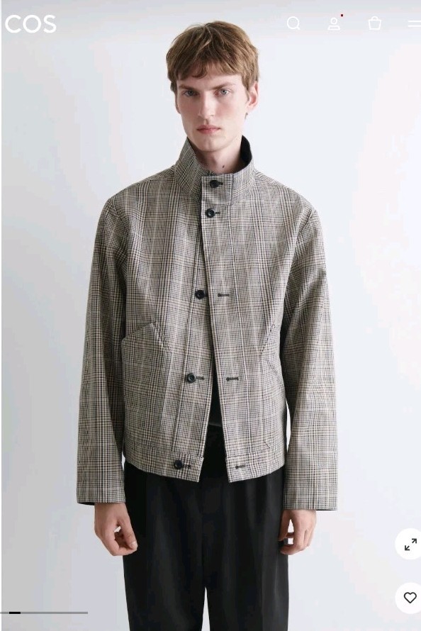 COS Reversible Mock Neck Jacket | Dark Green 
