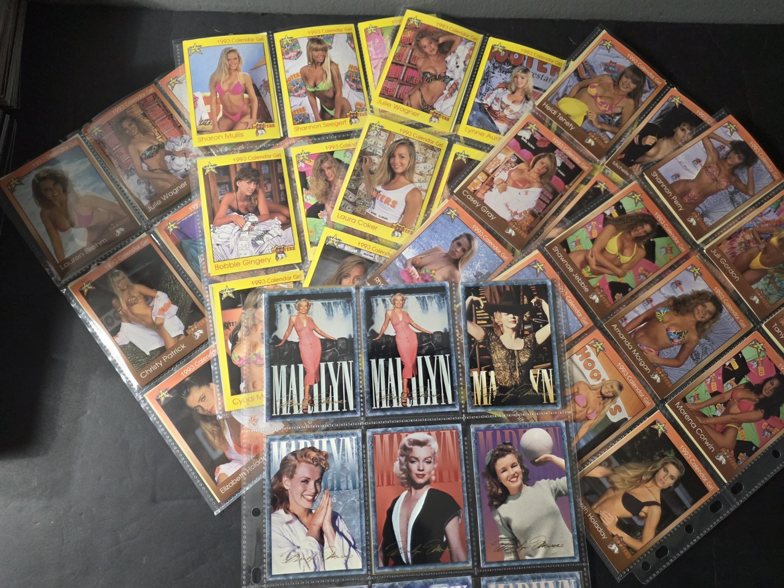 1993 Hooters Calendar Girl-Marilyn Monroe- Cheerleader Trading Card Lot Of 83 1993 Hooters Calendar Girl-Marilyn Monroe- Cheerleader Trading Card Lot Of 83