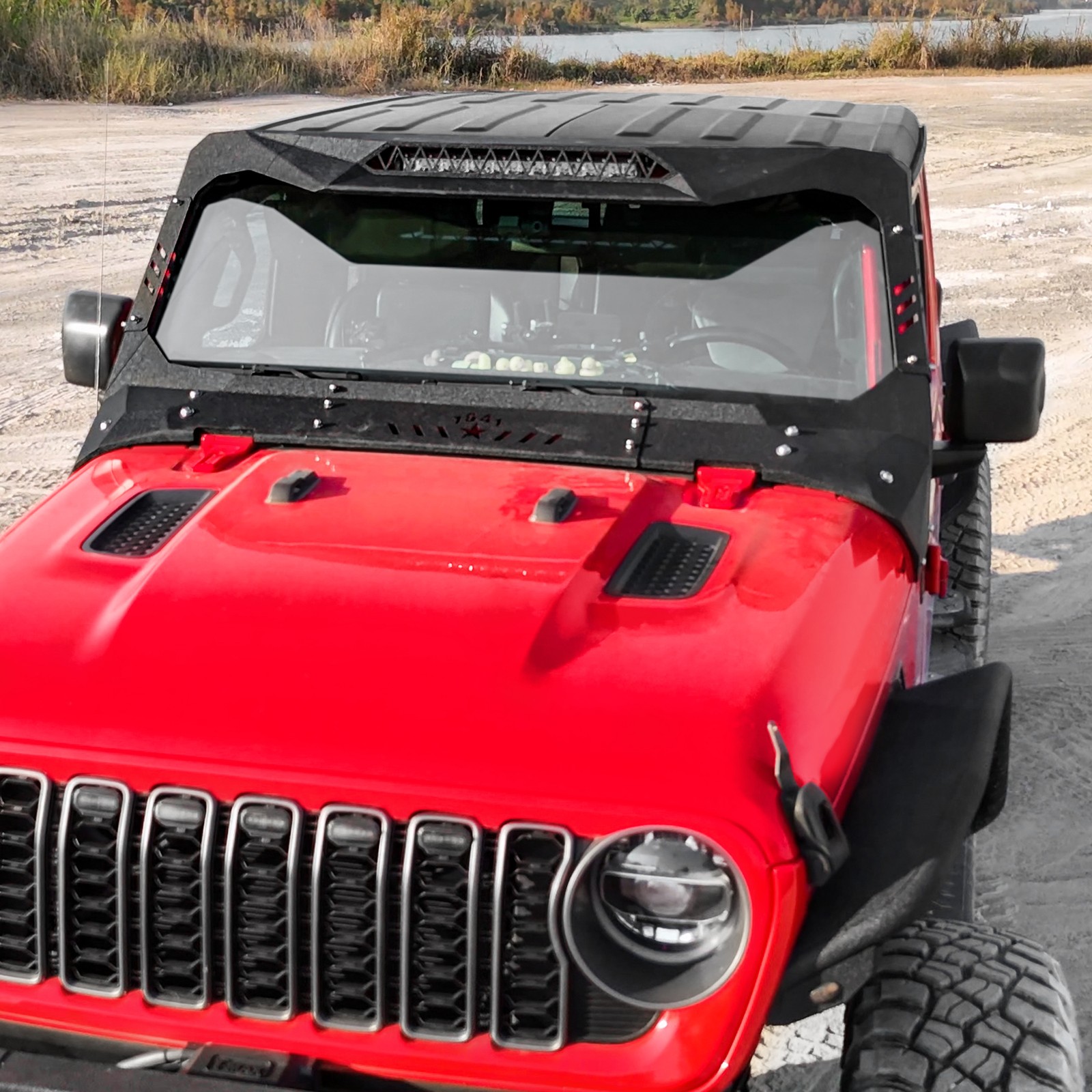 For 2018-26 Jeep Wrangler JL Gladiator JT Windshield Frame Cover Sun Visor Cowl