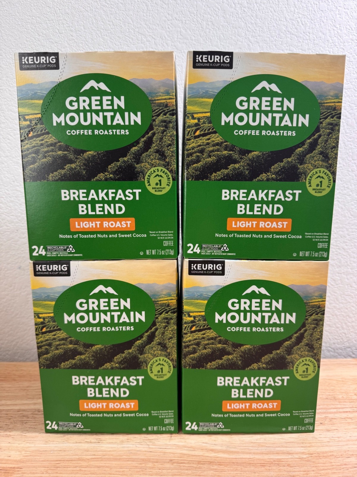 Green Mountain Coffee Breakfast Blend Light Roast, K-Cup Pods, 96 Count Exp05/28