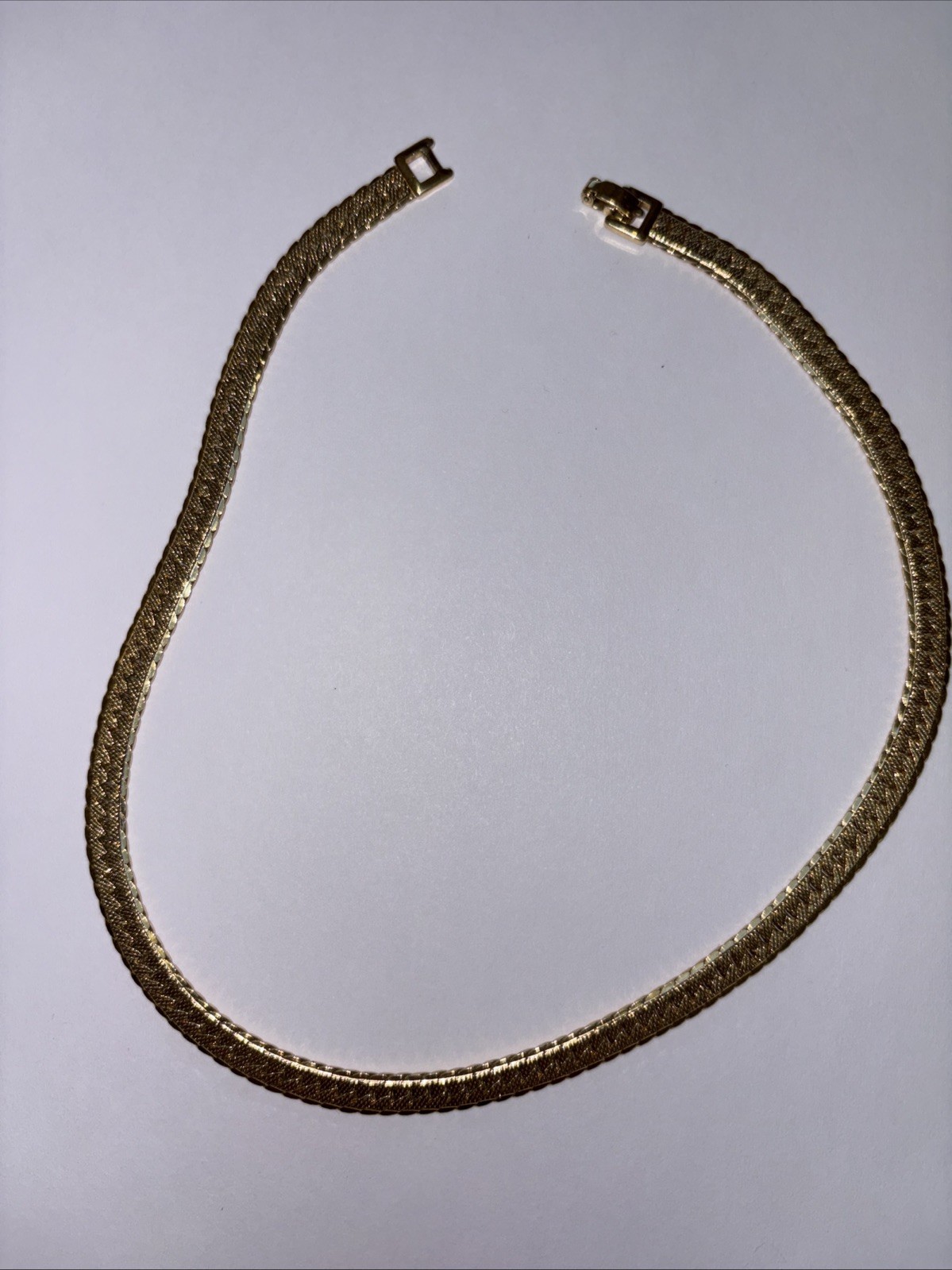Monet Flat Herringbone Chain Gold Tone 16\ Monet Flat Herringbone Chain Gold Tone 16\