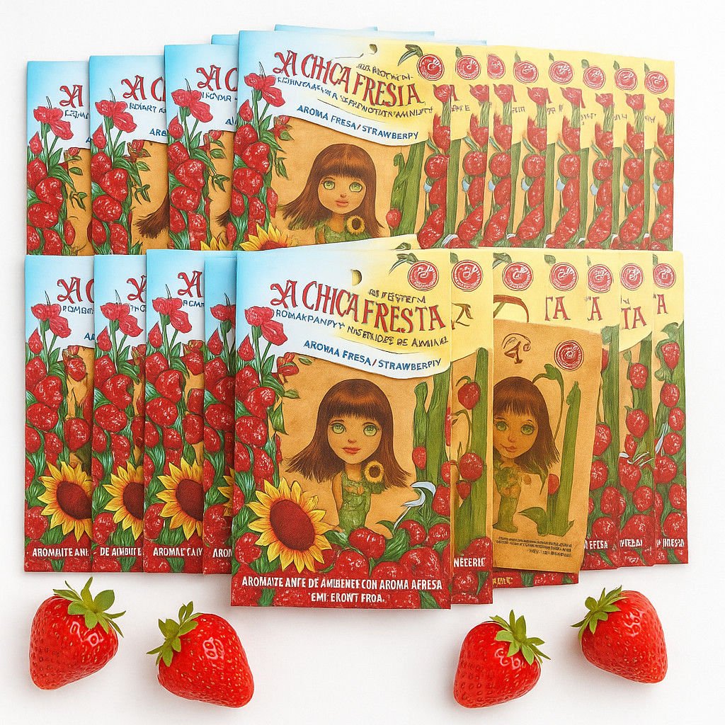 15 Pack LA CHICA FRESITA Air Freshener Deodorant Strawberry Fresa Aromatizante