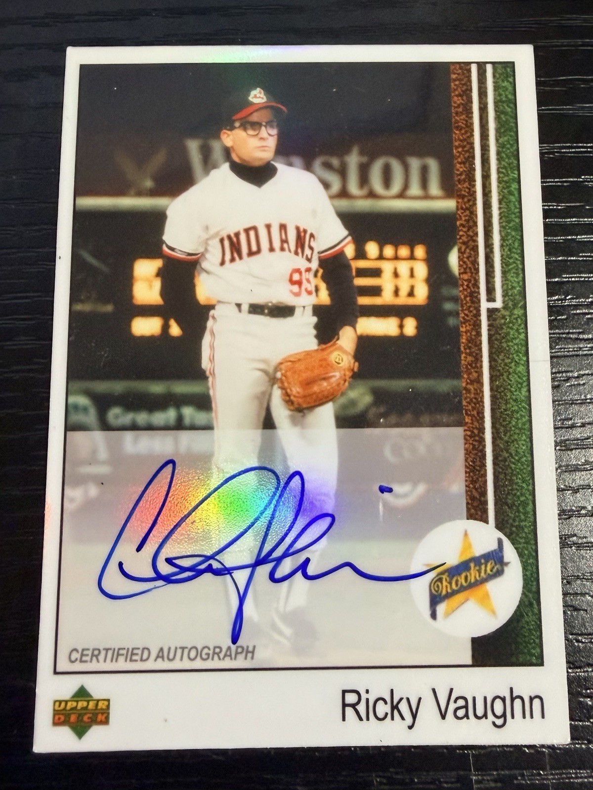 Ricky Vaughn Charlie Sheen Major League Autograph BAS Witness Auto Rookie