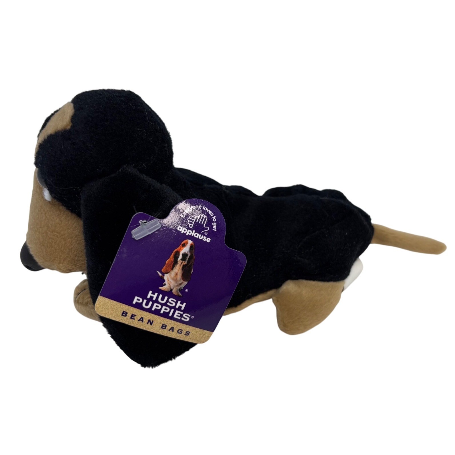 VTG Jet Black Hush Puppies Applause Beanbag Bean Bag Collection #2 Plush Dog NWT