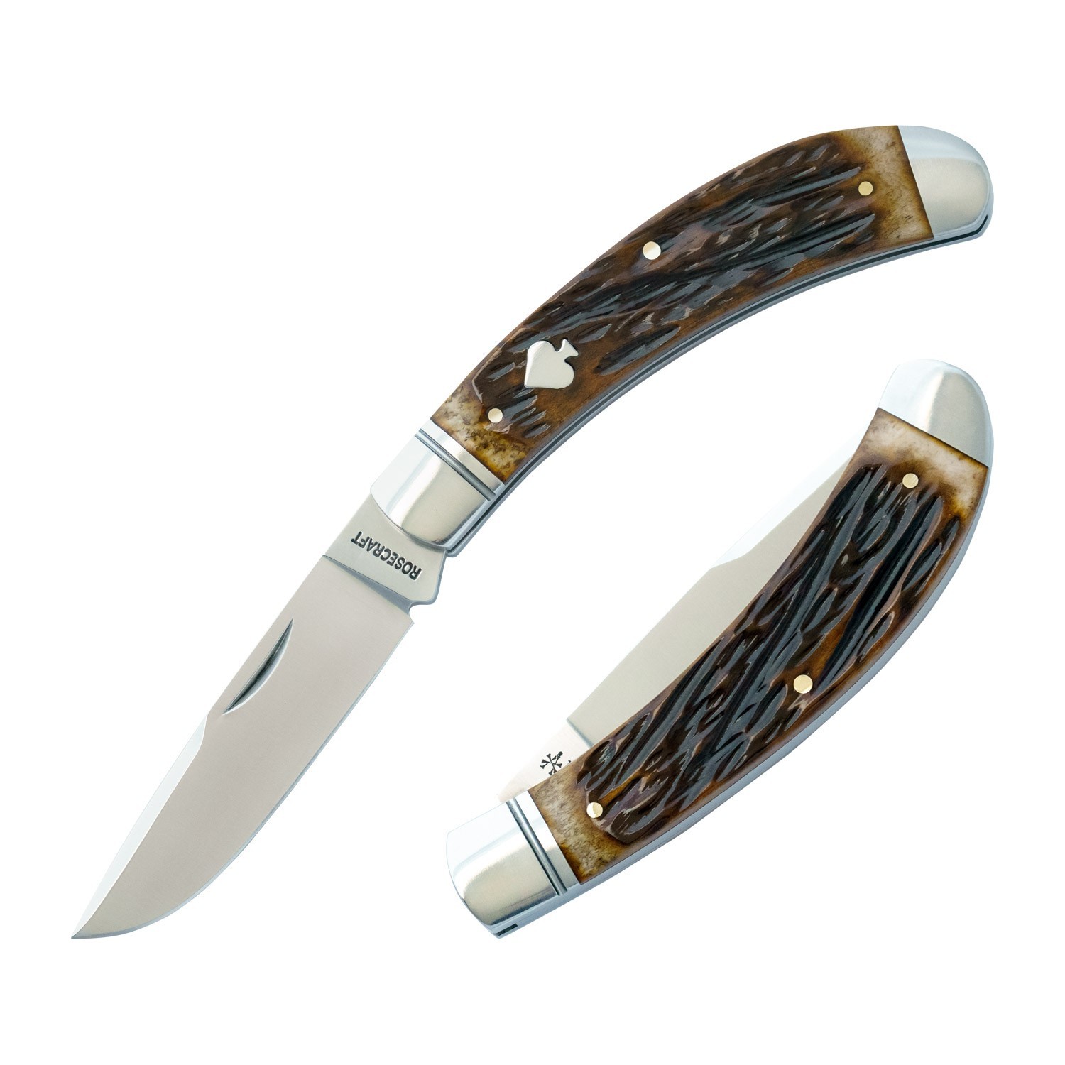 ROSECRAFT KNIVES DAPPER JIGGED BONE OBED CREEK BOW TRAPPER RCT015DJB