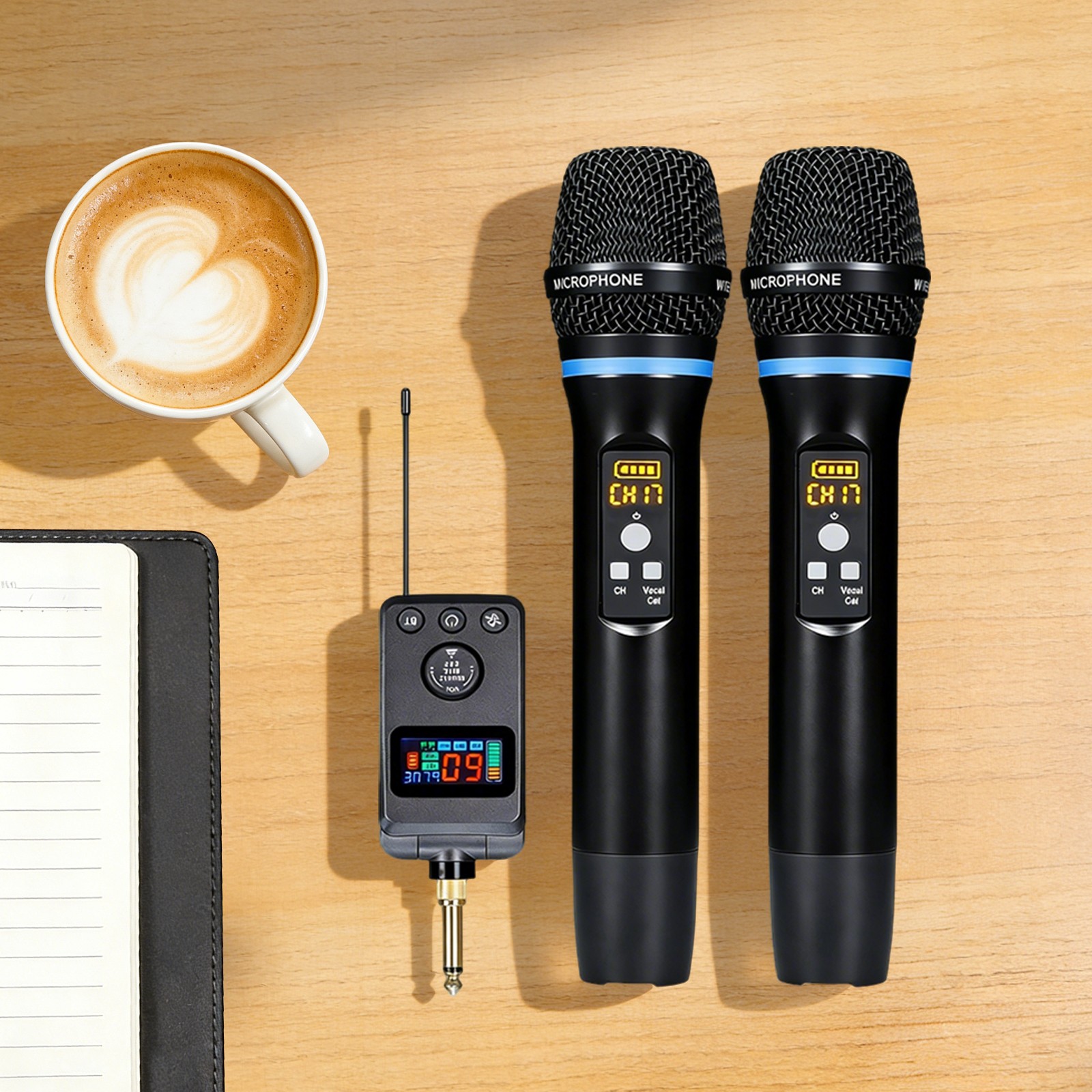 Handheld Microphone W/ Bluetooth, Rechargeable Karaoke Mic, Portable Bluetooth