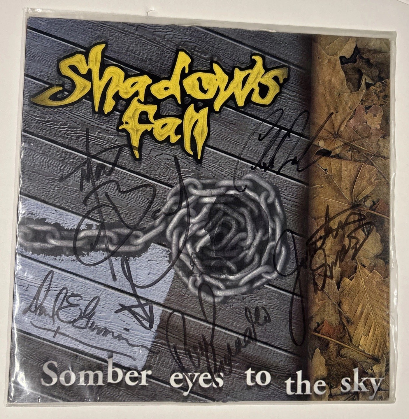 Vintage 1997 Shadows Fall Somber Eyes To The Sky Vinyl Autograph Signed RARE OOP Vintage 1997 Shadows Fall Somber Eyes To The Sky Vinyl Autograph Signed RARE OOP
