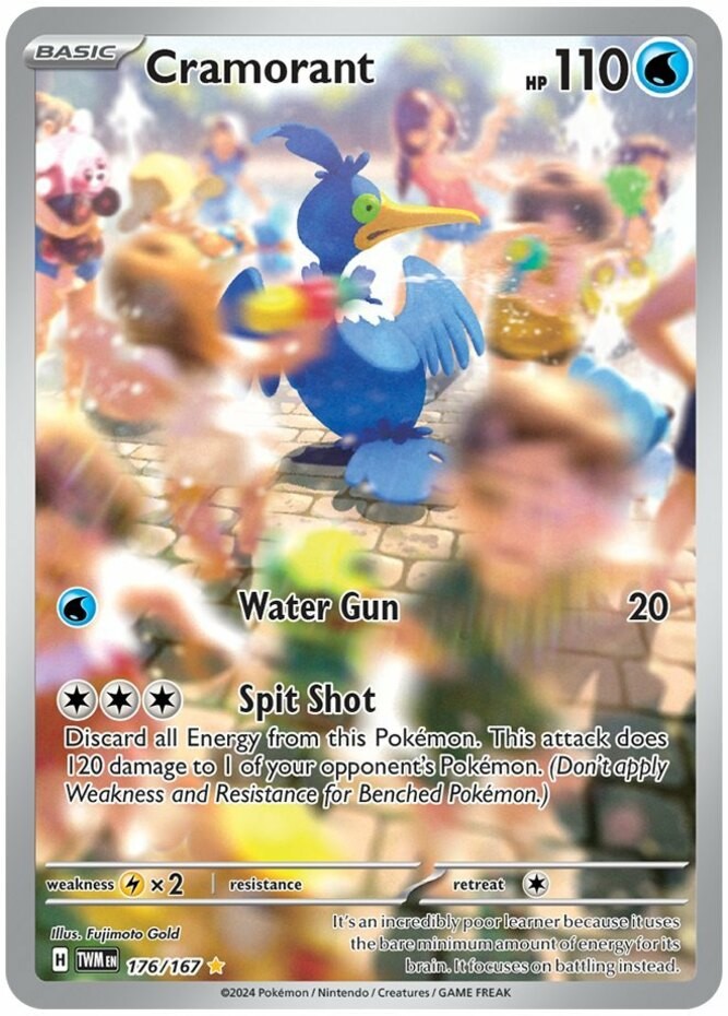 NM-Mint Cramorant - 176/167 - Illustration Rare Pokemon Twilight Masquerade