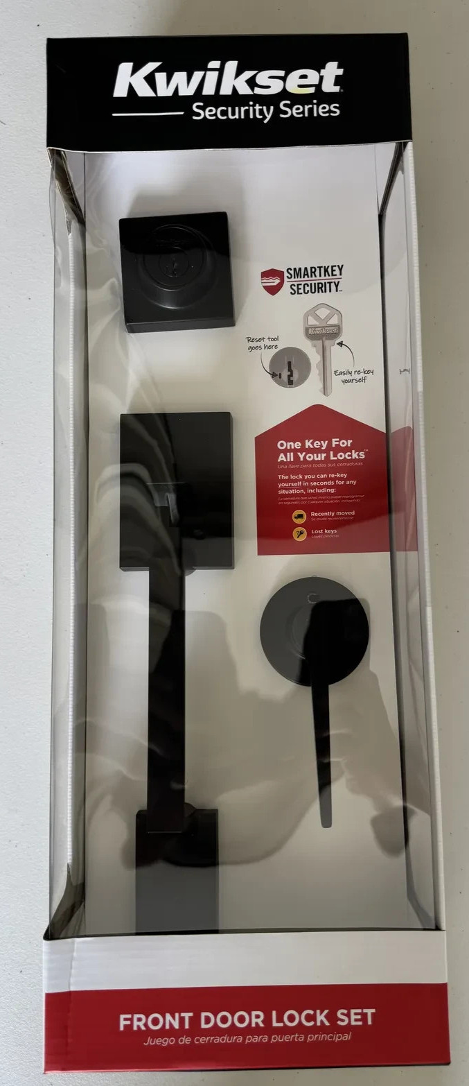 Kwikset Amador X Hollis Front Door Lock Set (Matte Black)