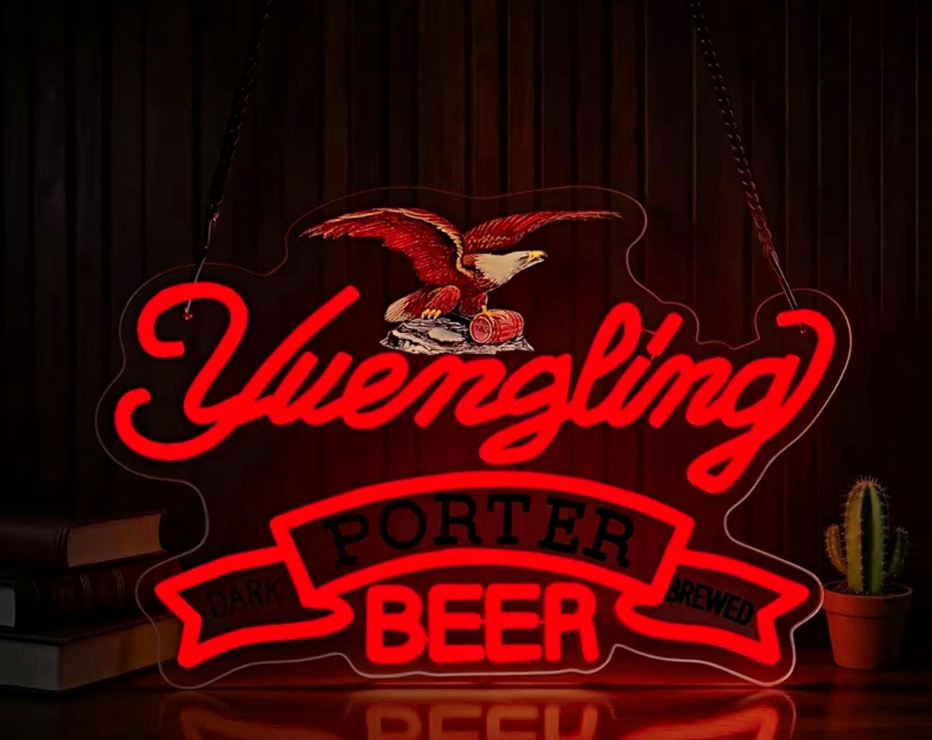 Yuengling Porter Beer LED Lighted Acrylic Hanging Sign w/ Chain 16.53 x 11 in Yuengling Porter Beer LED Lighted Acrylic Hanging Sign w/ Chain 16.53 x 11 in