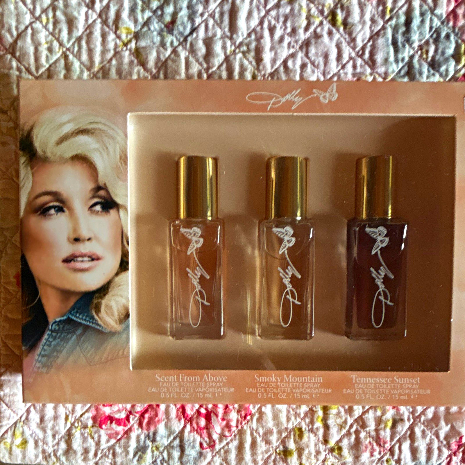 Dolly Parton Mini Spray Gift Set 3x 0.5 fl oz Scent From Above + More