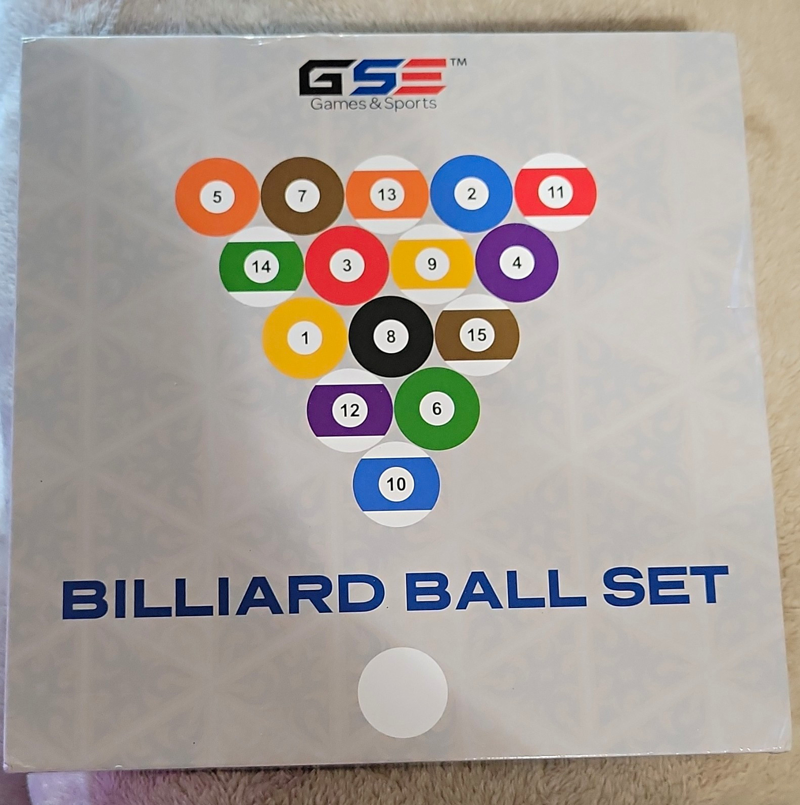 GSE Games & Sports Billiard Ball Set Pool Balls 1-15 with Cue Ball GSE Games & Sports Billiard Ball Set Pool Balls 1-15 with Cue Ball