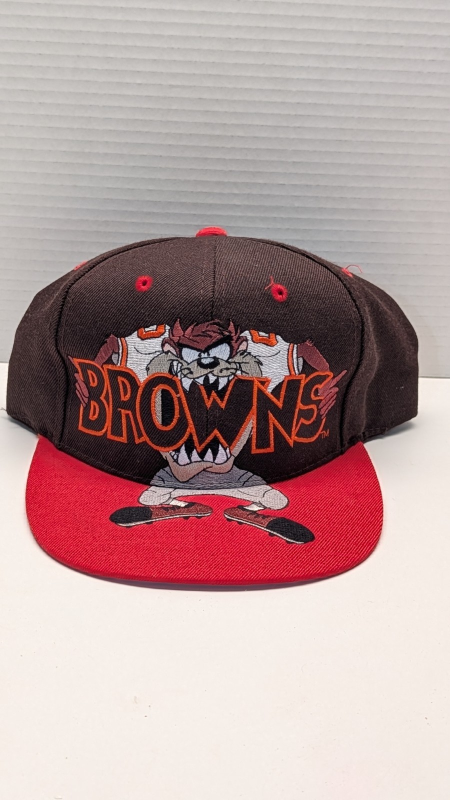RARE Vintage Drew Pearson Cleveland Browns TAZ Hat Snapback Looney Tunes NFL 90s
