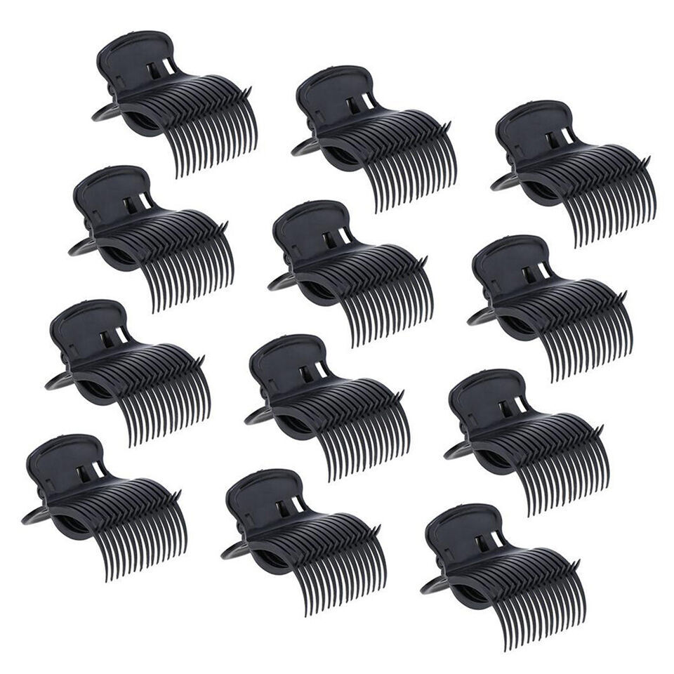12pcs/Set Hot Roller Clips Hair Curler Claw Clips Hair Perm Insulation Clips