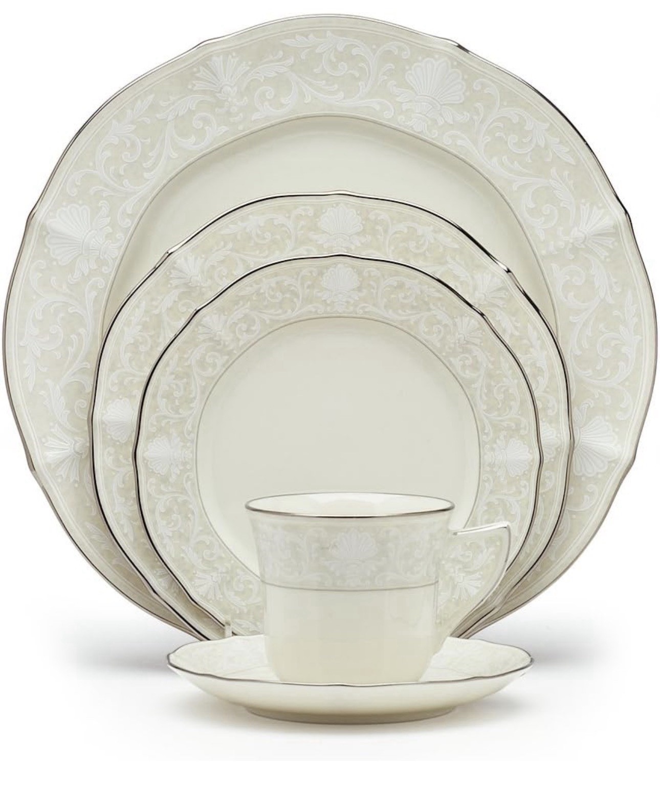 Noritake Imperial Lace 7375 China  Qty Seven 5 pc setting- New- Open Box