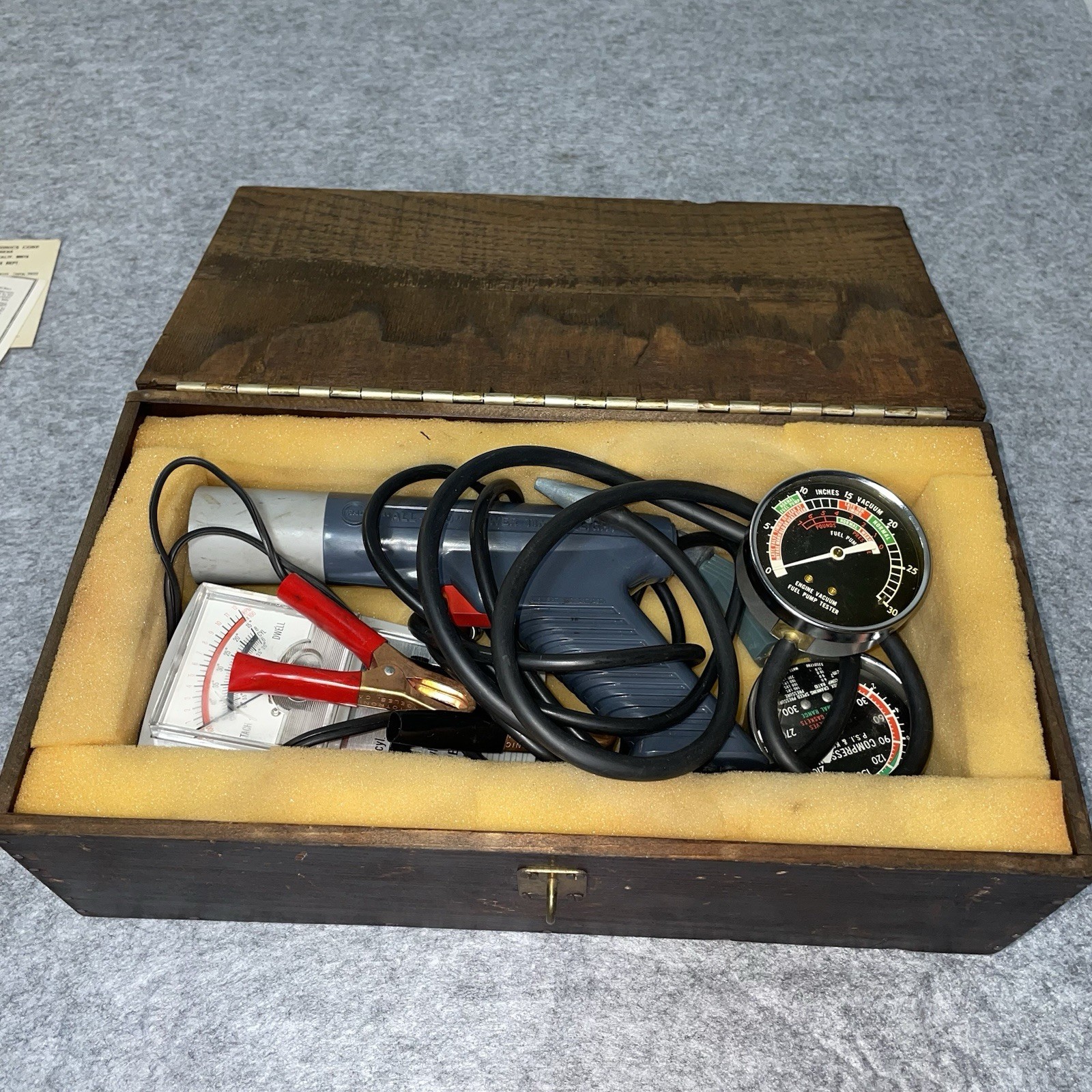 Vintage Rite Autotronics Engine Analyzer Test Kit Timing Light Gauges USA