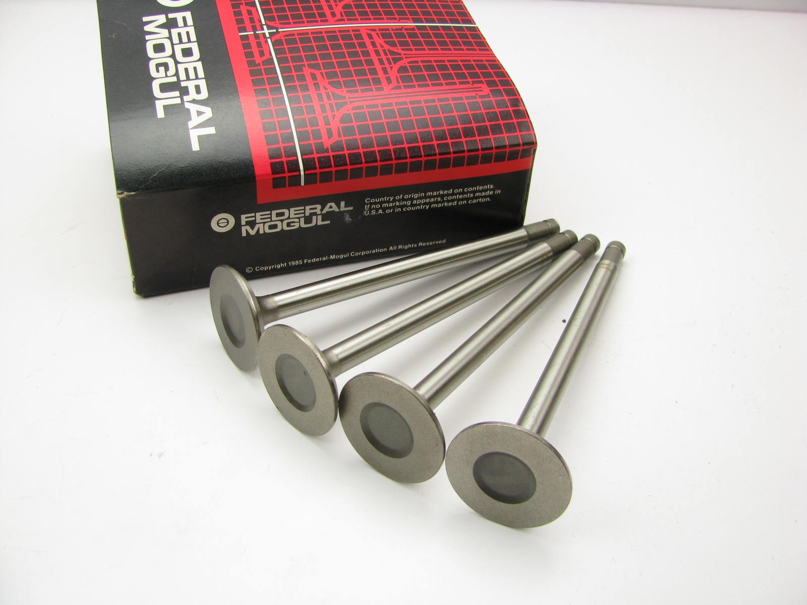 (4) Federal Mogul X1286S Exhaust Valves - For 1950-1973 Jeep 134 Flathead 2.2L