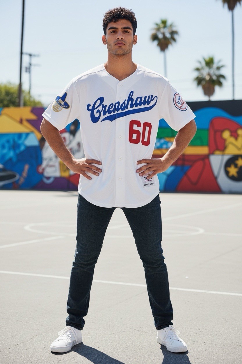 NEW Nipsey Hustle Crenshaw Victory White Classics Baseball Jersey Mens Size Sml