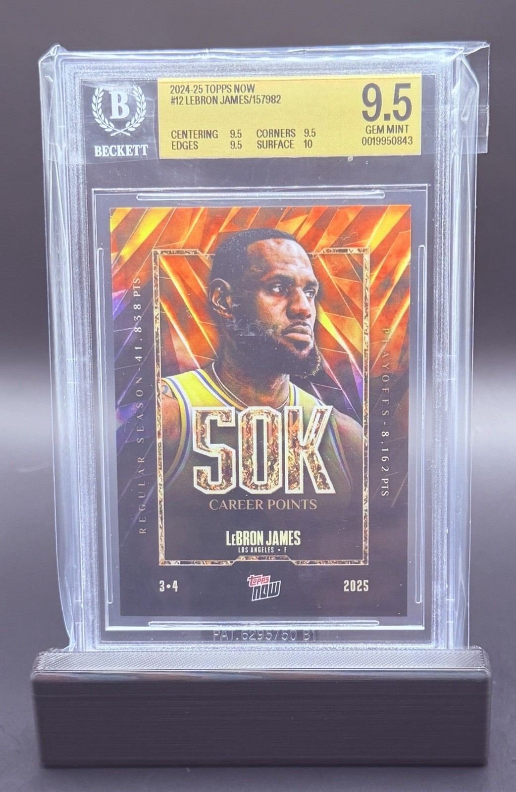 2024-25 Topps Now LeBRON JAMES 50K Points BCG 9.5🔥 2024-25 Topps Now LeBRON JAMES 50K Points BCG 9.5🔥