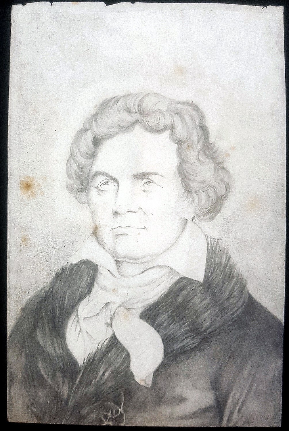 Academic drawing late \'800s portrait pencil ludwig van beethoven