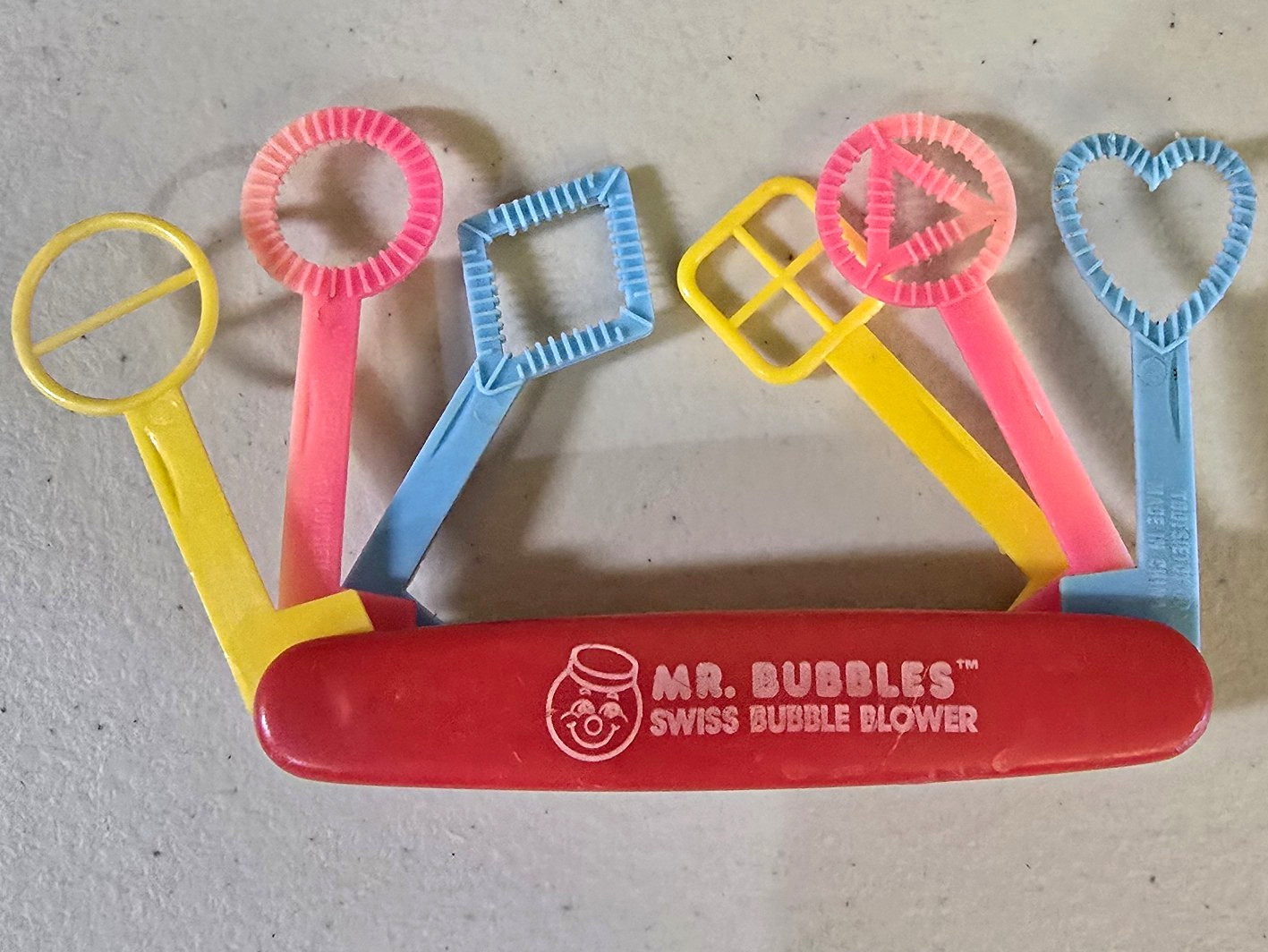 Vintage Mr. Bubbles Swiss Bubble Blower Tootsietoy 1980s Retro Pocket Knife Toy