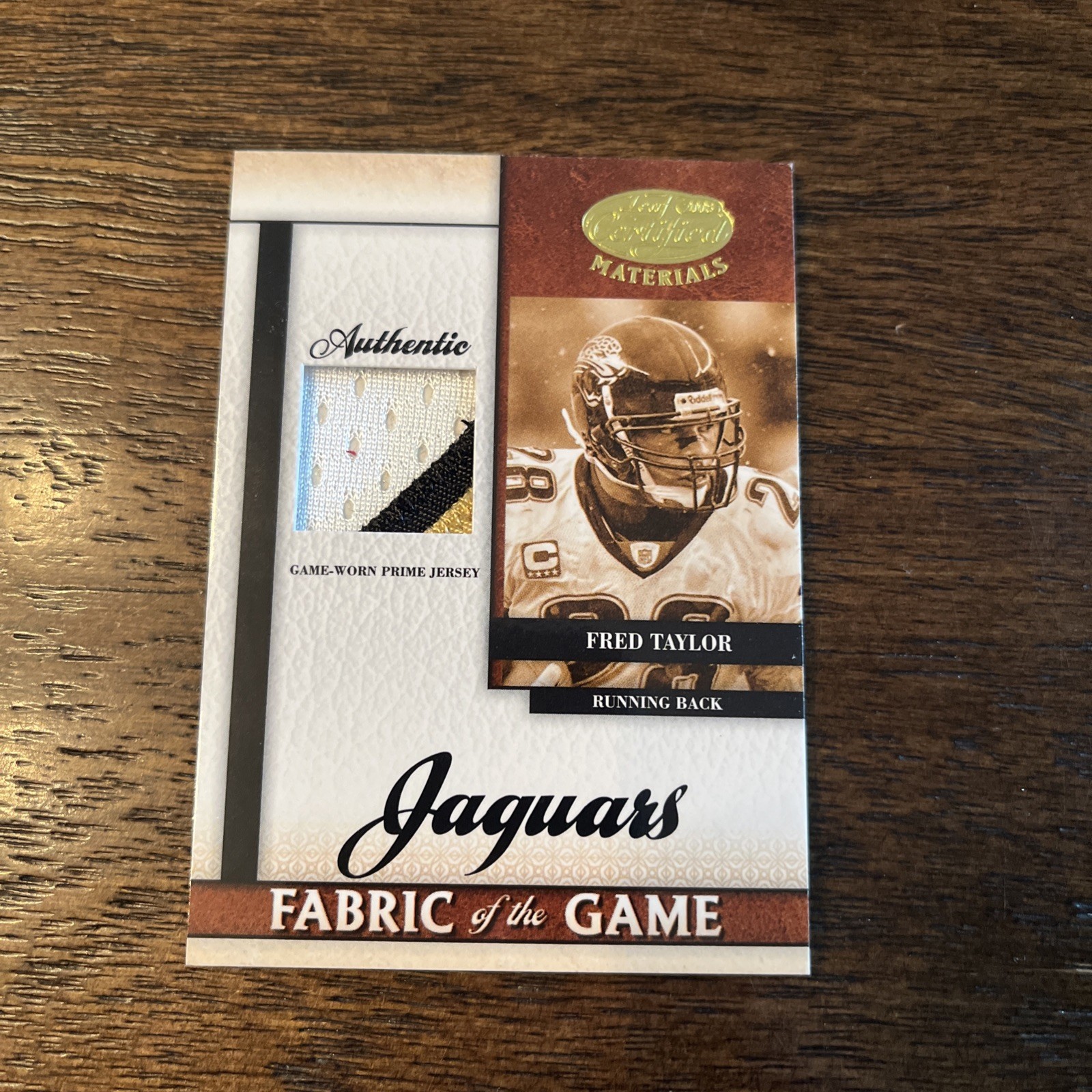 2008 Leaf Certified Materials - Fabric of the Game Fred Taylor #FOG-82 Prime /25