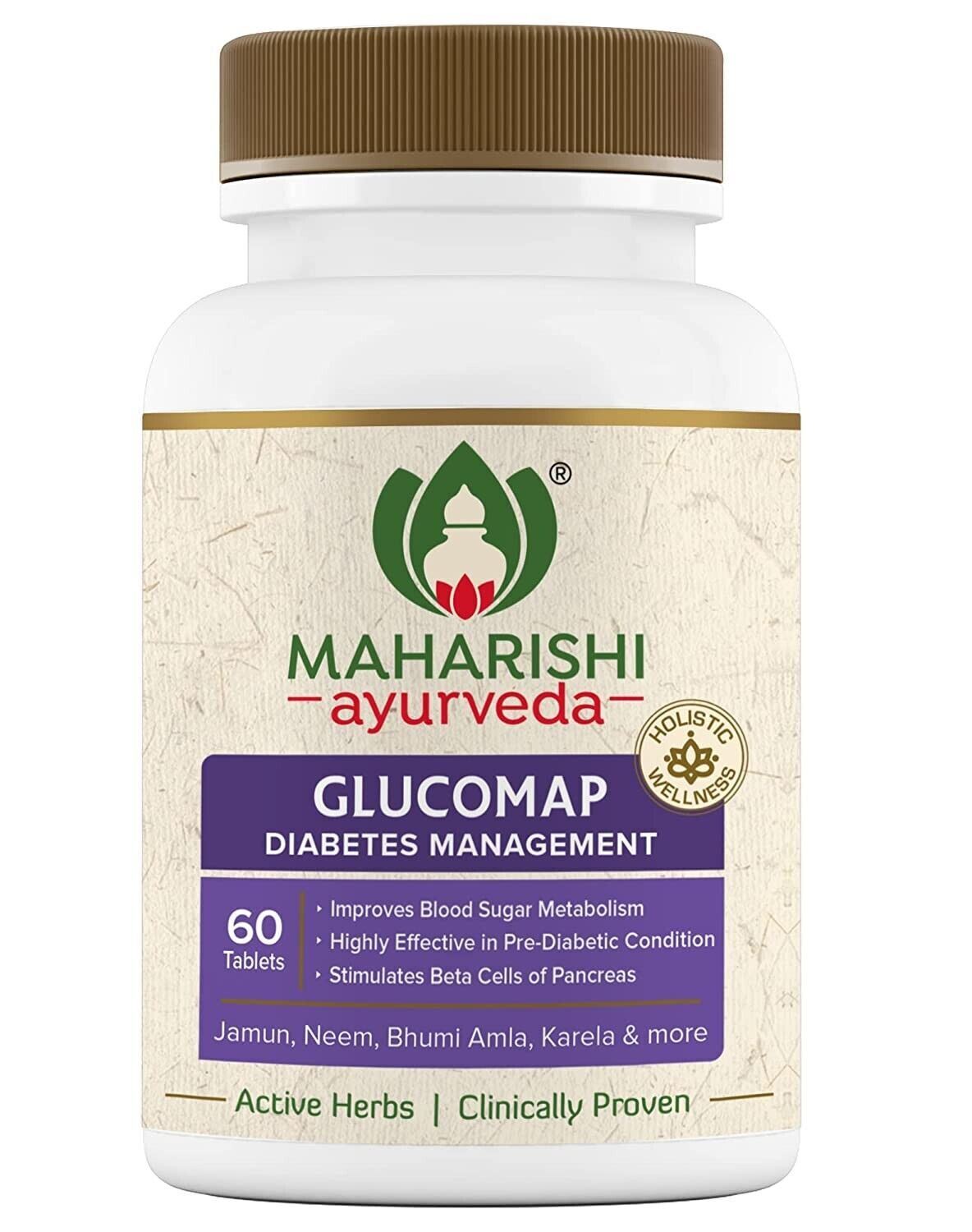 Maharishi Ayurveda Glucomap- 60 Tab | Jamun, Neem, Bhumi Amla, Karela Maharishi Ayurveda Glucomap- 60 Tab | Jamun, Neem, Bhumi Amla, Karela