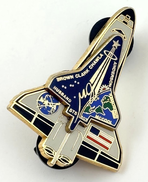 Vtg NASA Space Shuttle Columbia STS-107 Pin Kennedy Space Center Astronauts Vtg NASA Space Shuttle Columbia STS-107 Pin Kennedy Space Center Astronauts