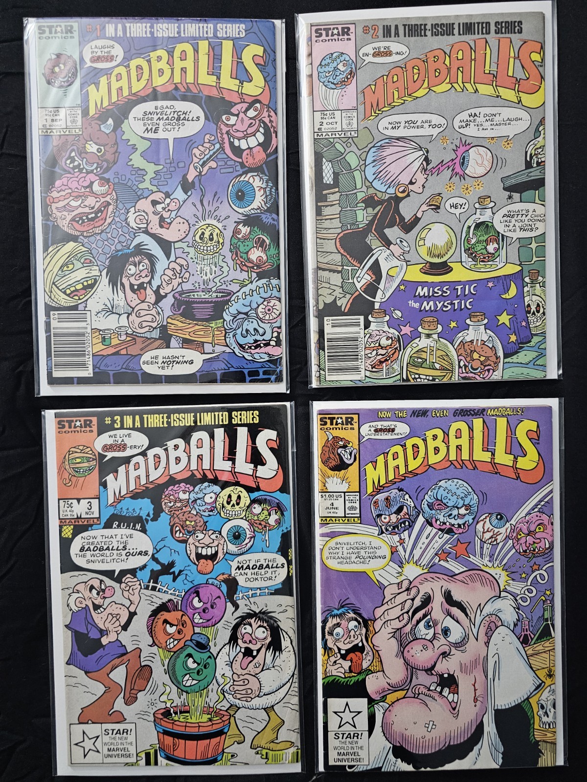 Madballs #1-4 Lot (Marvel/Star  Comics September 1986) 1st Team App Madballs 