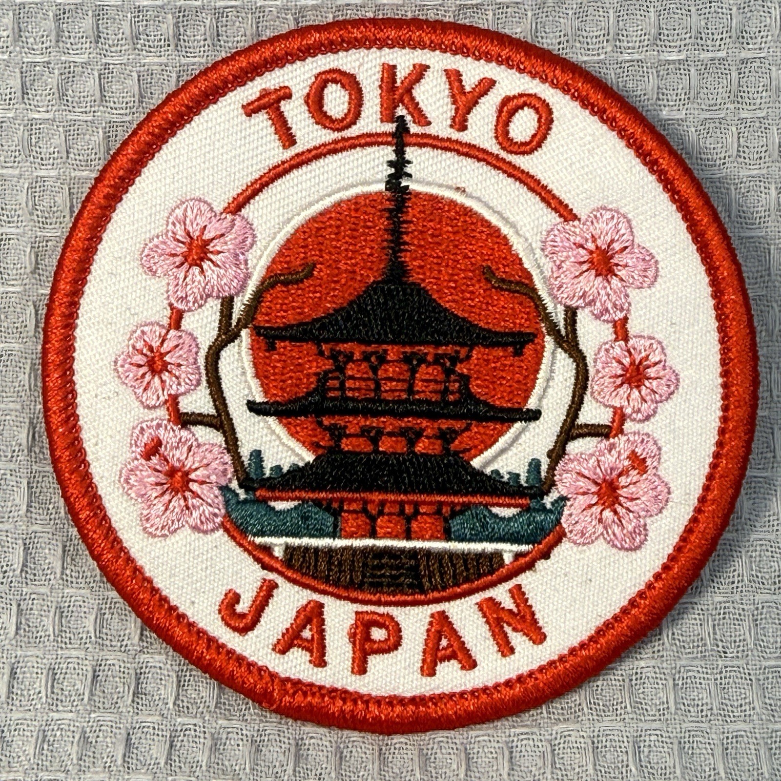 RARE 🌺 Japanese Tokyo Sakura Cherry Blossom Beautiful Iron On Patch Japan
