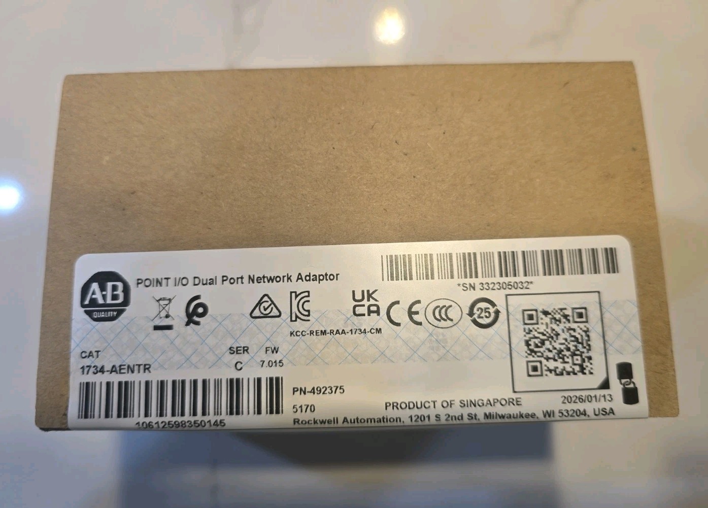 AB 1734-AENTR  Point I/O Dual Port Network Adaptor 