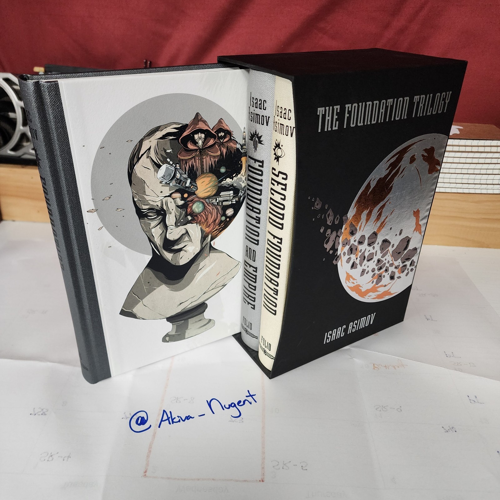 Isaac Asimov Foundation Trilogy Folio Society Book Set HC -Fifth-Printing (2022) Isaac Asimov Foundation Trilogy Folio Society Book Set HC -Fifth-Printing (2022)